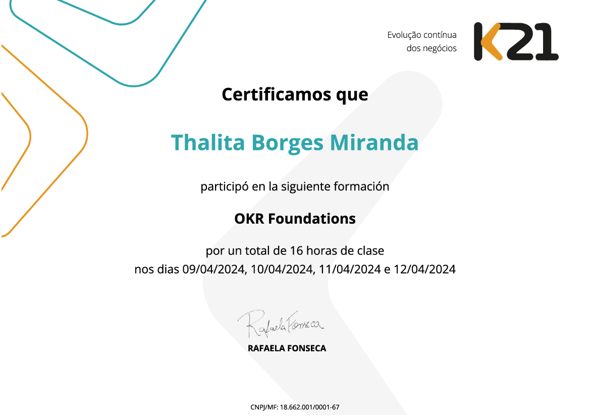 Certificado K21